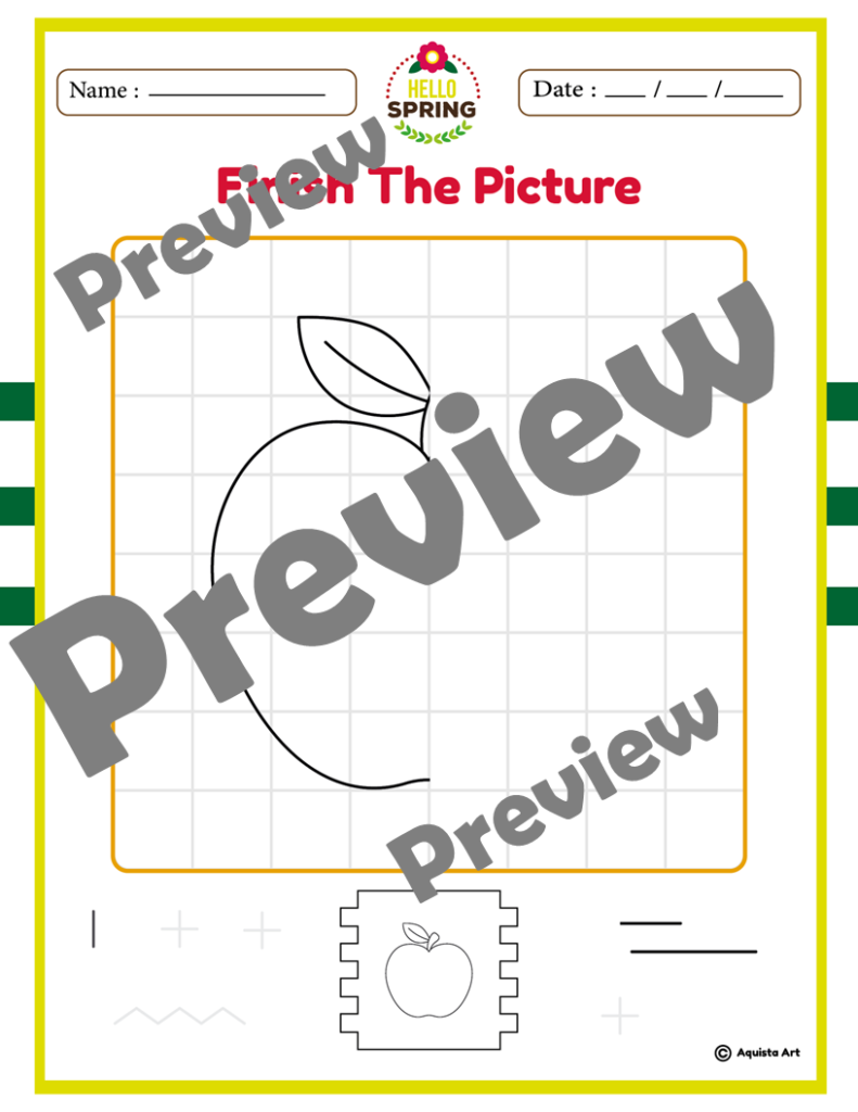 Spring Finish The Picture Worksheets