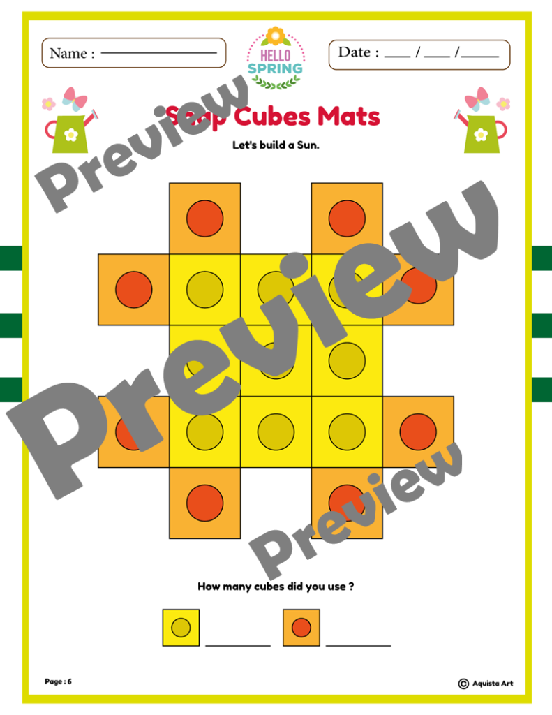 Spring Snap Cubes Mats