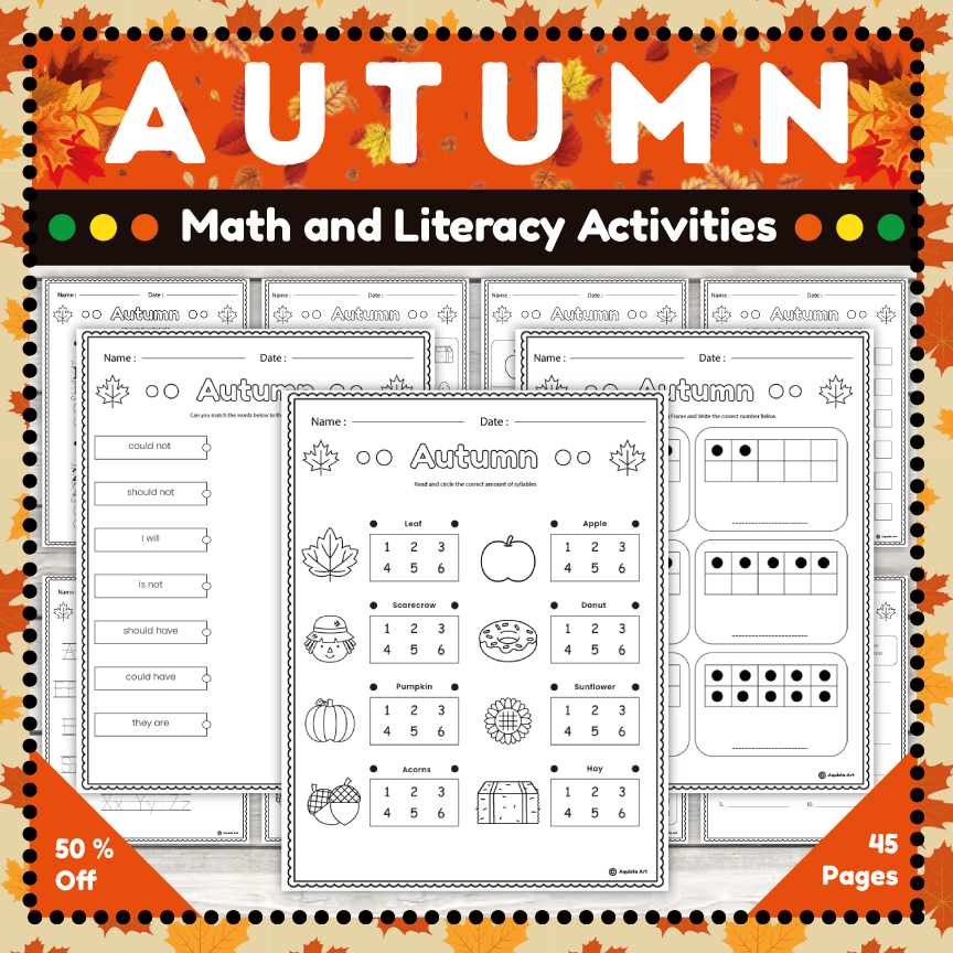 Fall Themed Math and Literacy