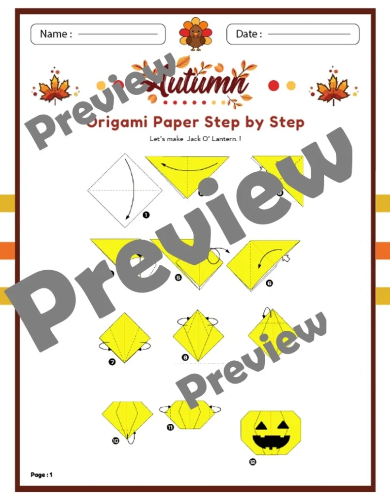 Origami Maple Leaves !! Easy Fall Craft Tutorial ~ Autumn Leaves Step By Step