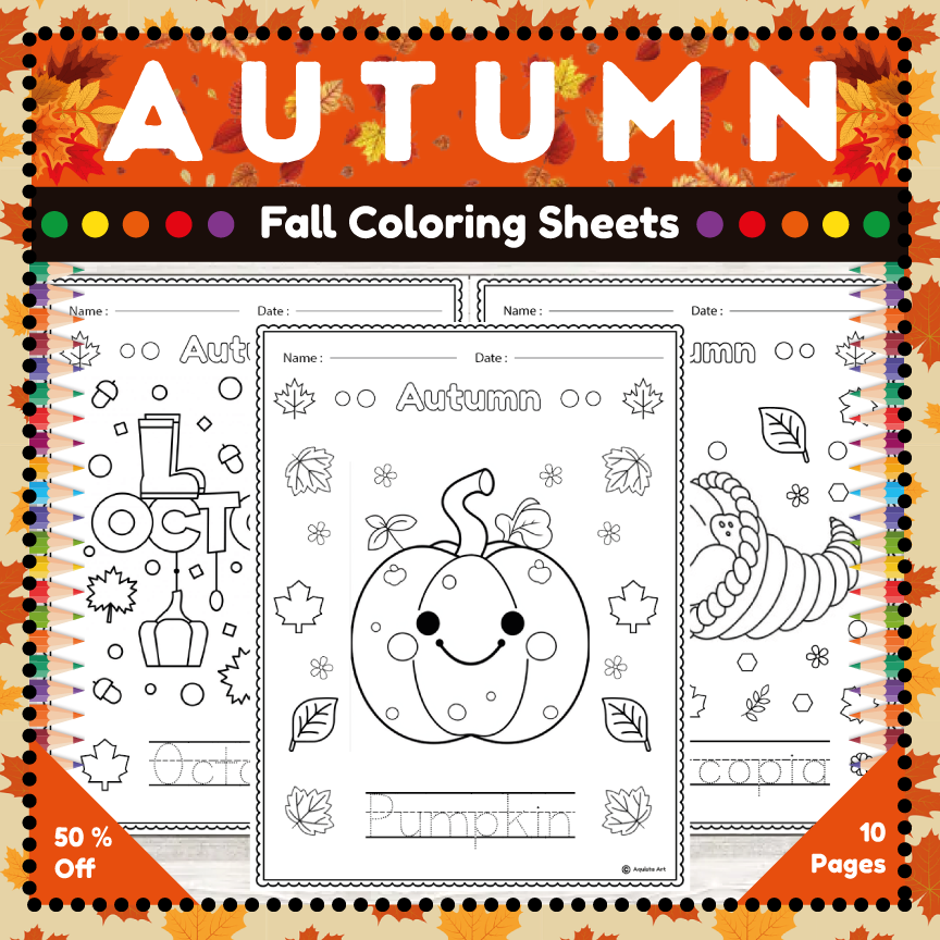 Fall Themed Coloring Pages