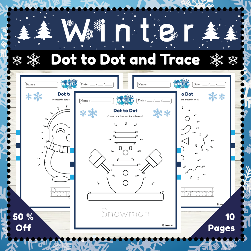 Winter Themed Dot to Dot