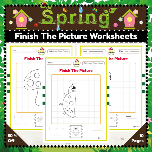 Spring Finish The Picture Worksheets Spring Finish The Picture Worksheets